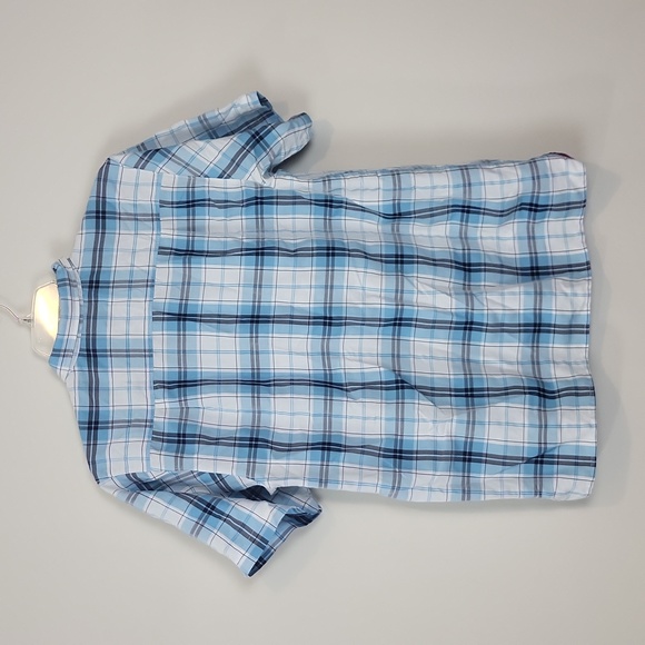 THE NORTH FACE White Blue Loghill Plaid Short Sleeve Shirt - Picture 6 of 14